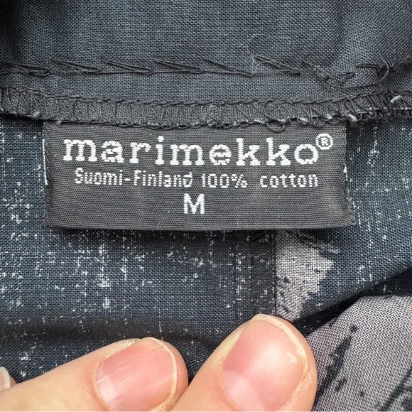 Vintage RARE Marimekko 80s Abstract Print Dress - Picture 2 of 13